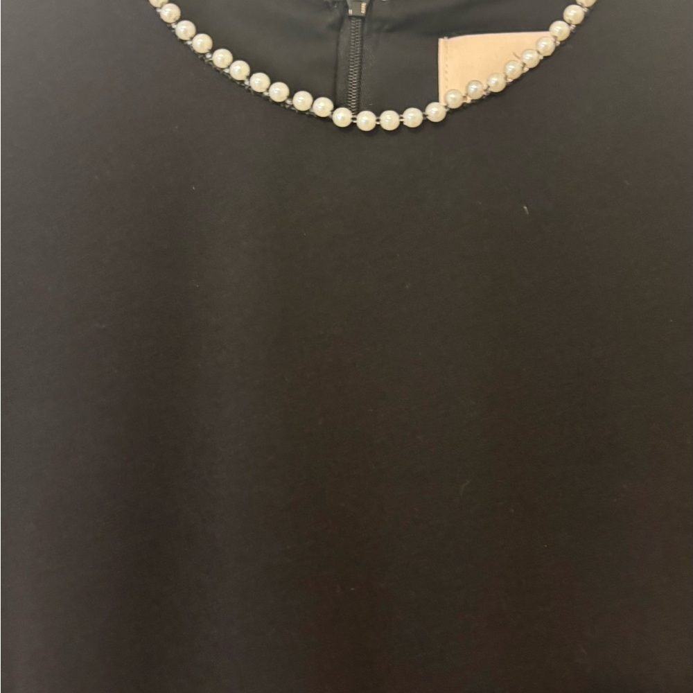 Gal Meets Glam Black Dress with Pearl Detail